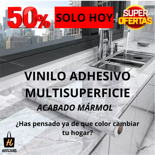 ¡50% DESCUENTO! VINILO ADHESIVO MULTISUPERFICIE Acabado mármol- VUELVE A ESTRENAR TU HOGAR